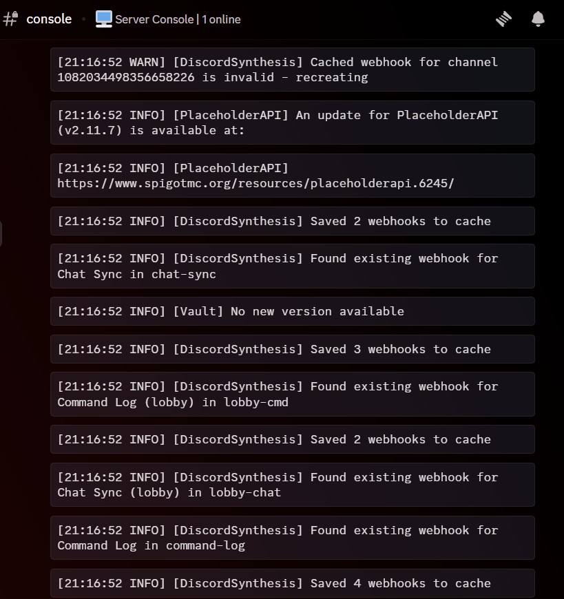 Console control from Discord