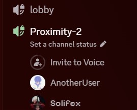 Voice proximity channels